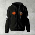 Dragon Ball Z Goku "Go" Kanji Symbol Zip-Up Hoodie | Black Anime Streetwear