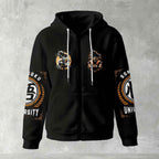 Dragon Ball Z Goku "Go" Kanji Symbol Zip-Up Hoodie | Black Anime Streetwear