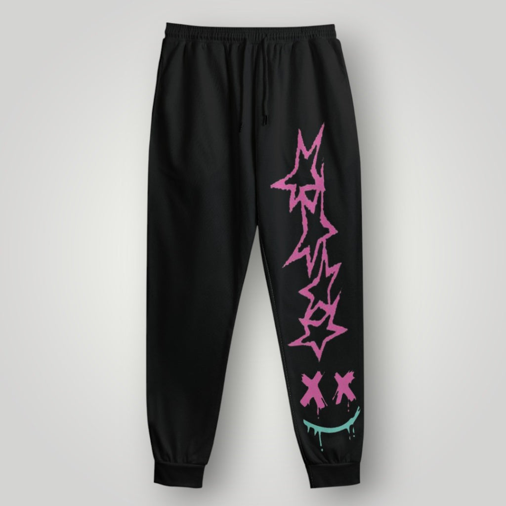 Arcane Jinx inspired jogger pants

Jinx Arcane neon gamer sweatpants

League of Legends Jinx fan joggers

Anime cyberpunk lounge pants
