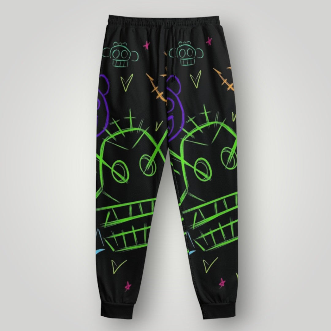 Arcane Jinx inspired jogger pants

Jinx Arcane neon gamer sweatpants

League of Legends Jinx fan joggers

Anime cyberpunk lounge pants