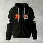 Dragon Ball Z Goku "Go" Kanji Symbol Zip-Up Hoodie | Black Anime Streetwear