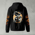 Dragon Ball Z Goku "Go" Kanji Symbol Zip-Up Hoodie | Black Anime Streetwear