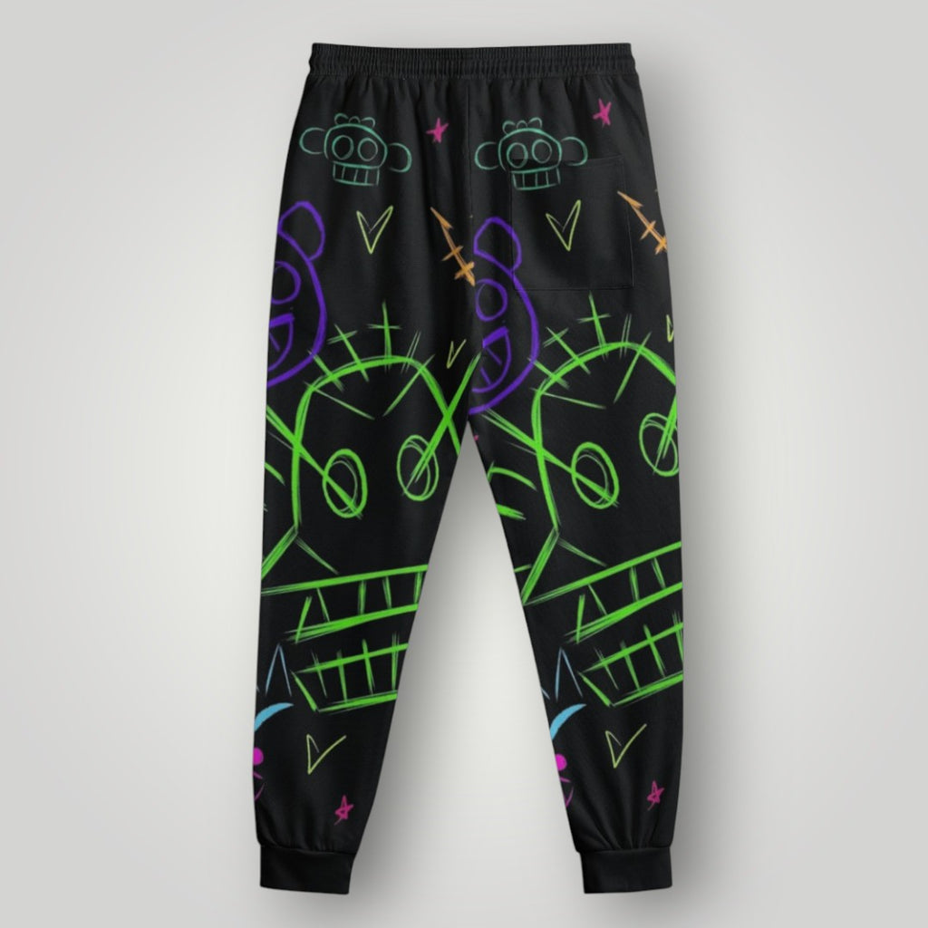 Arcane Jinx inspired jogger pants

Jinx Arcane neon gamer sweatpants

League of Legends Jinx fan joggers

Anime cyberpunk lounge pants