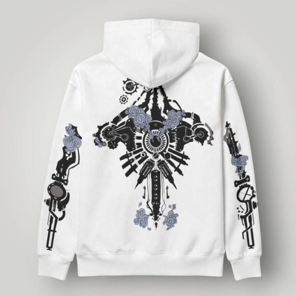 Arcane Vi inspired gamer hoodie front view

League of Legends Vi fan hoodie black

Anime streetwear Vi cosplay hoodie

Arcane style cyberpunk gamer sweatshirt