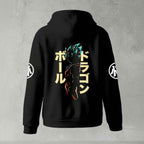 Dragon Ball Z Goku "Go" Kanji Symbol Zip-Up Hoodie | Black Anime Streetwear