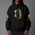 Dragon Ball Z Vintage 1984 Style Hoodie | Black Goku Silhouette Pullover