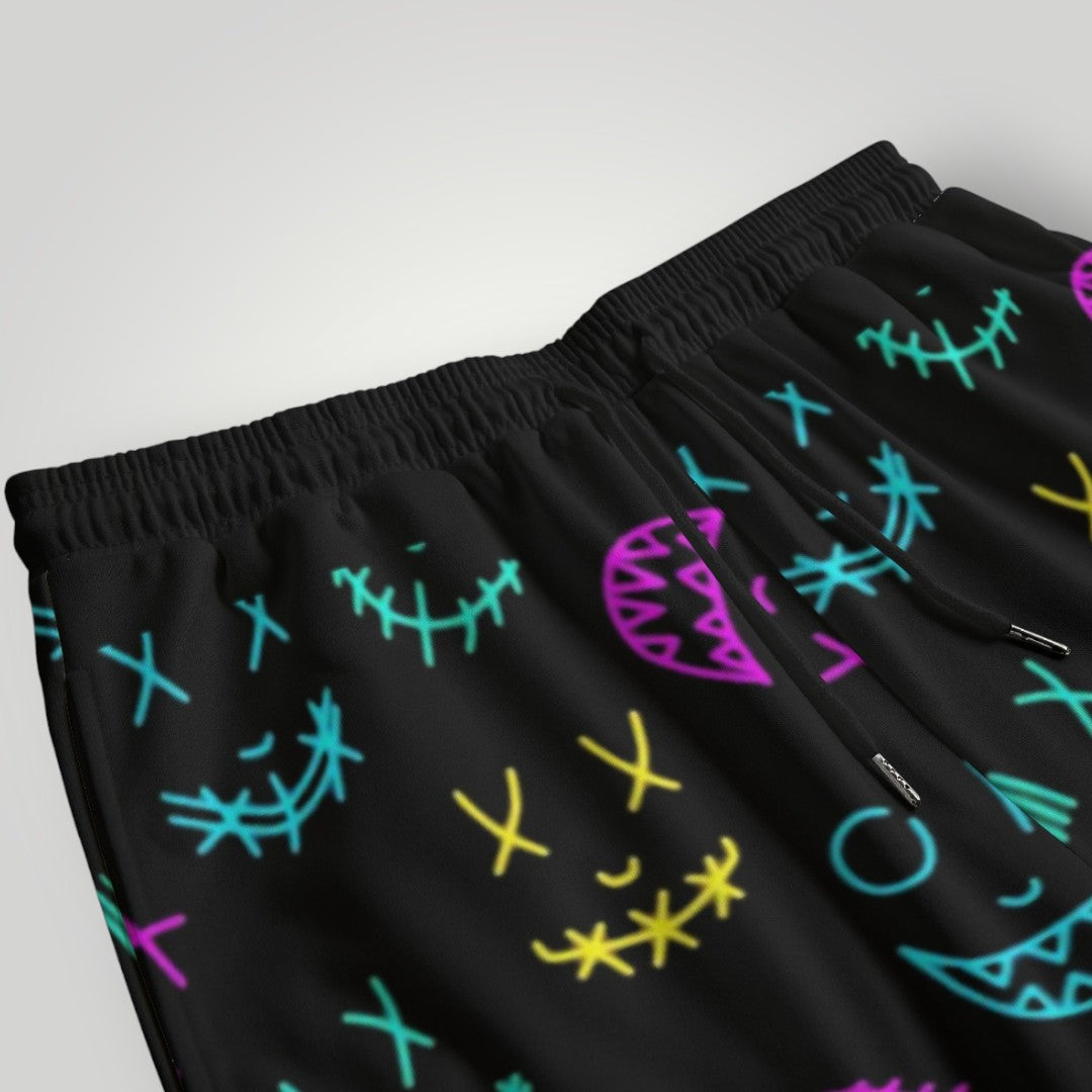Arcane Jinx inspired jogger pants

Jinx Arcane neon gamer sweatpants

League of Legends Jinx fan joggers

Anime cyberpunk lounge pants