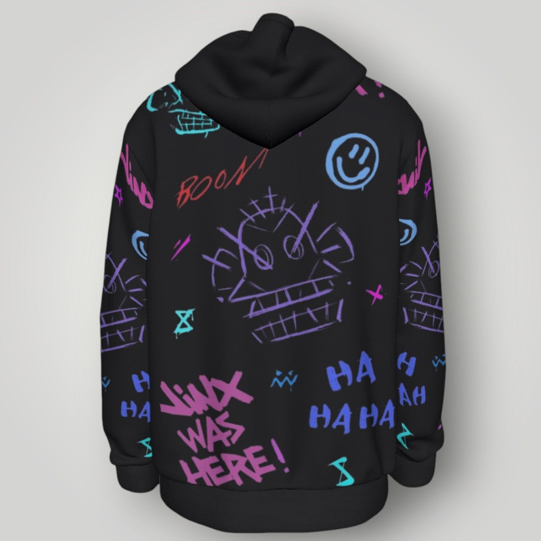 Arcane Jinx inspired neon gamer hoodie

Jinx Arcane anime cyberpunk hoodie

League of Legends Jinx fan hoodie black

Neon anime streetwear gamer sweatshirt