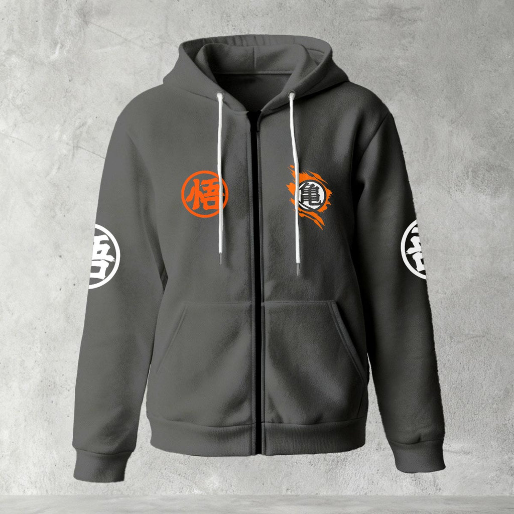 Dragon Ball Z Hoodie • Goku Anime Zip Up Sweatshirt 1111