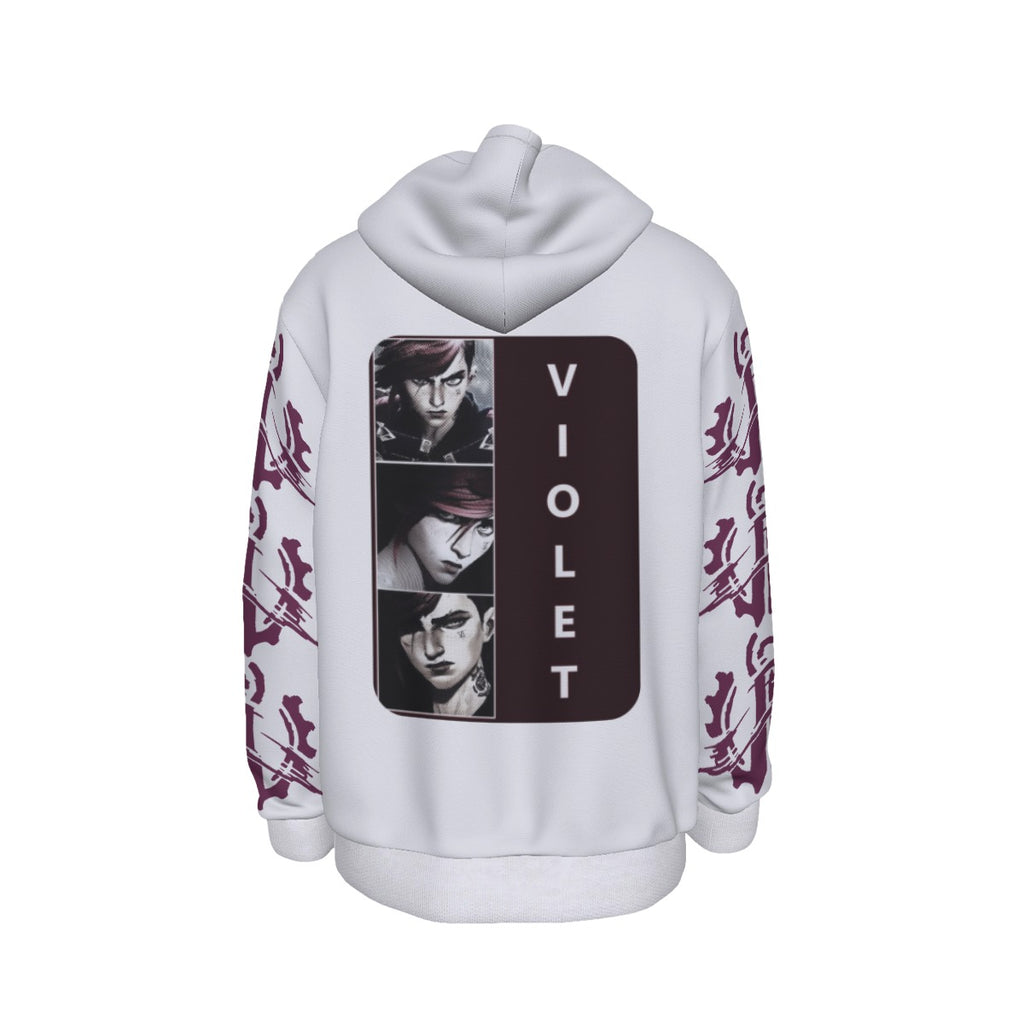 Arcane Vi inspired gamer hoodie front view

League of Legends Vi fan hoodie black

Anime streetwear Vi cosplay hoodie

Arcane style cyberpunk gamer sweatshirt