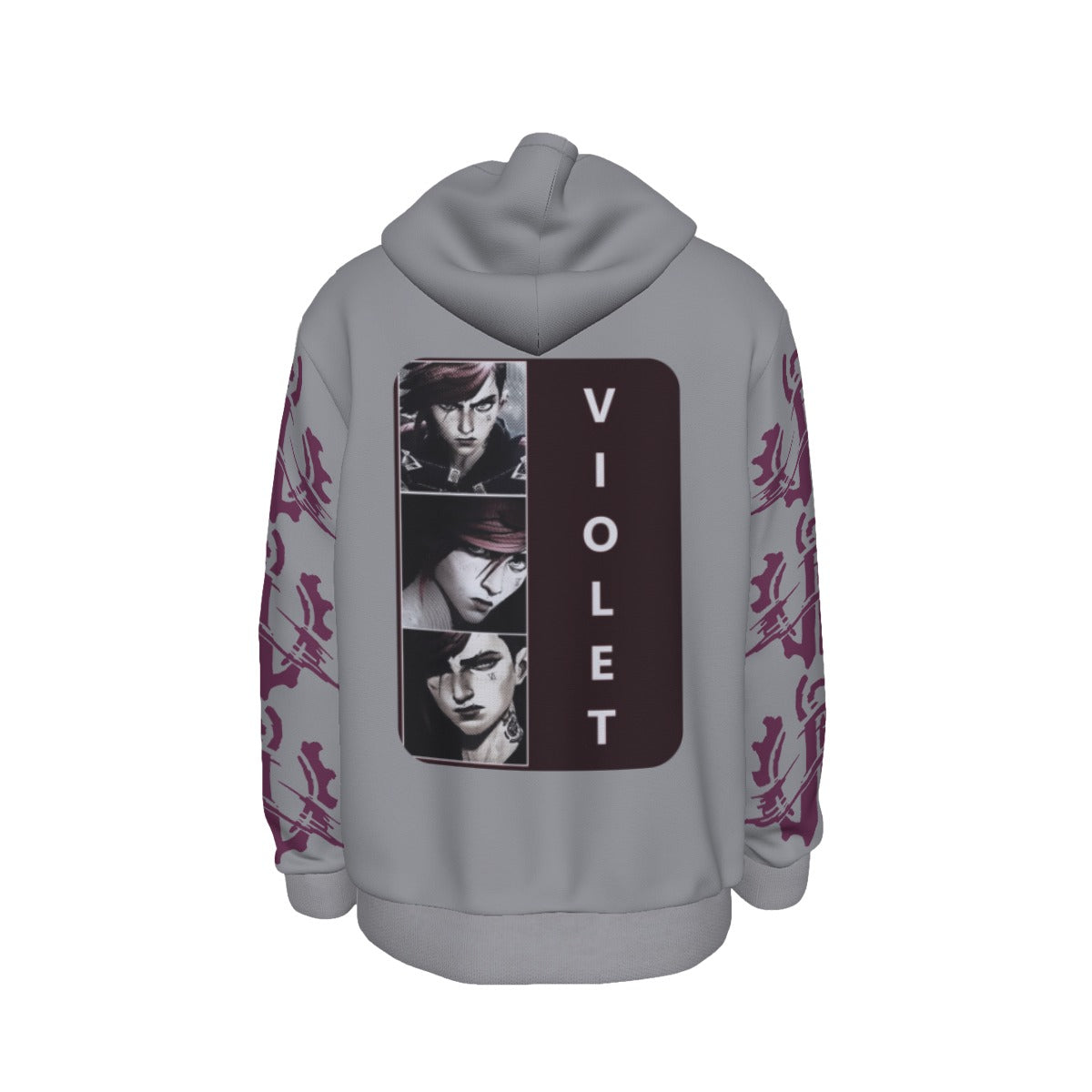 Arcane Vi inspired gamer hoodie front view

League of Legends Vi fan hoodie black

Anime streetwear Vi cosplay hoodie

Arcane style cyberpunk gamer sweatshirt