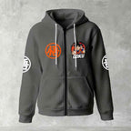 Dragon Ball Z Goku "Go" Kanji Symbol Zip-Up Hoodie | Black Anime Streetwear