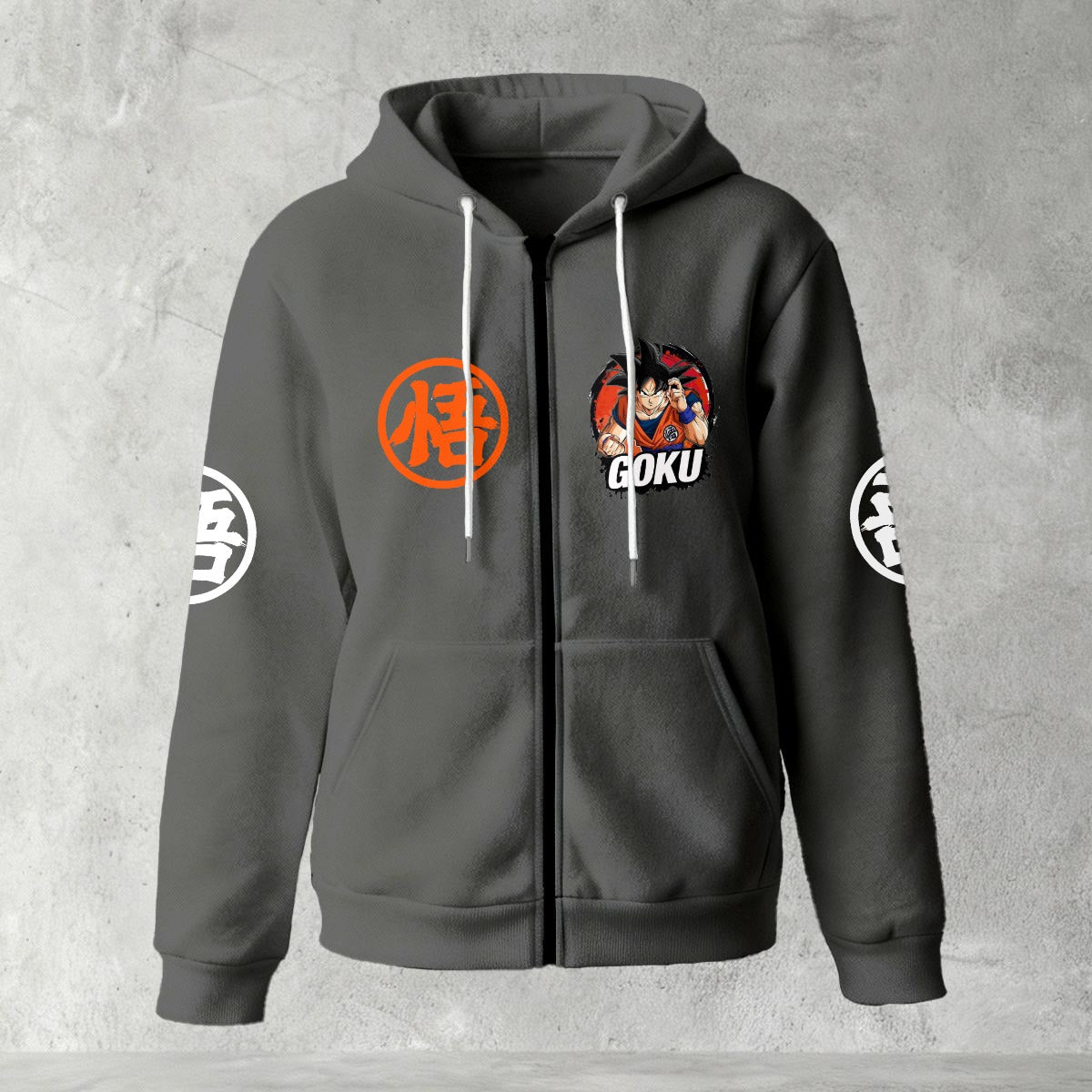 Dragon Ball Z Hoodie • Goku Anime Zip Up Sweatshirt