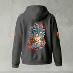 Dragon Ball Z Goku "Go" Kanji Symbol Zip-Up Hoodie | Black Anime Streetwear