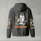 Dragon Ball Z Goku "Go" Kanji Symbol Zip-Up Hoodie | Black Anime Streetwear