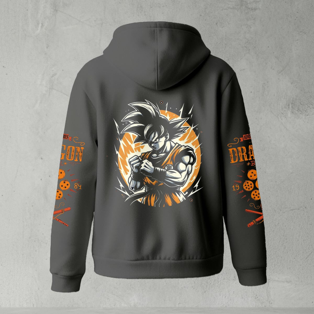 Dragon Ball Z Hoodie • Goku Anime Zip Up Sweatshirt