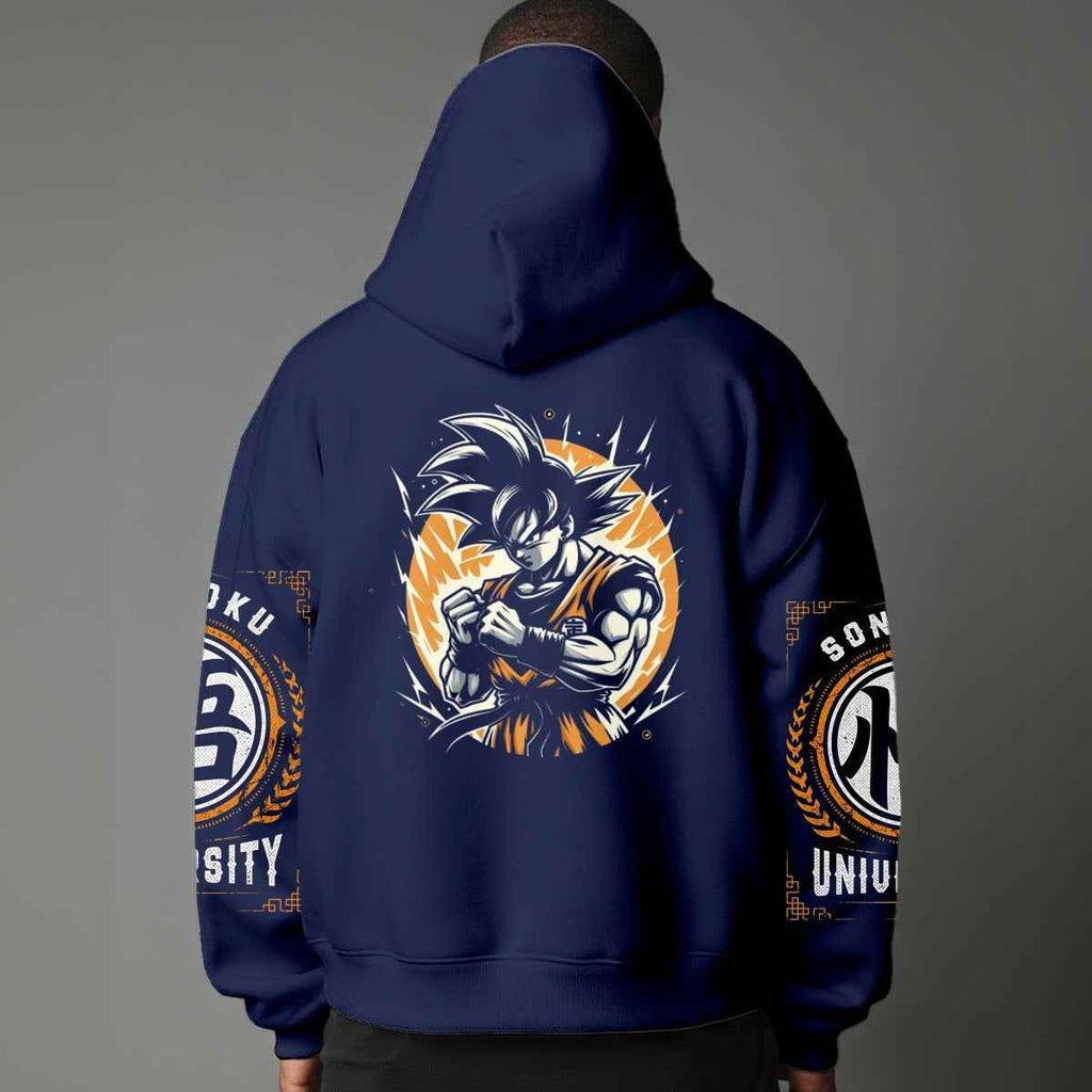 Dragon Ball Z Vintage 1984 Style Hoodie | Black Goku Silhouette Pullover