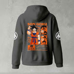 Dragon Ball Z Goku "Go" Kanji Symbol Zip-Up Hoodie | Black Anime Streetwear