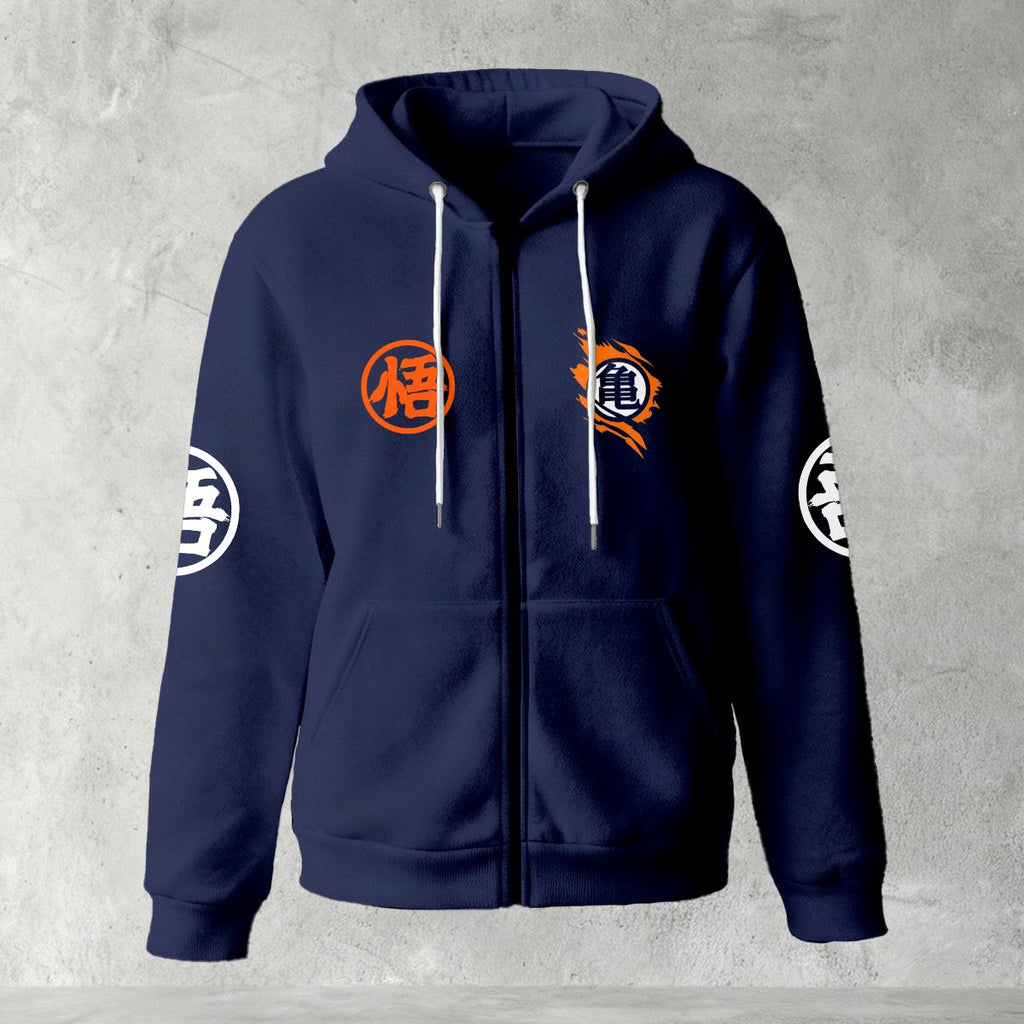 Dragon Ball Z Hoodie • Goku Anime Zip Up Sweatshirt 1111