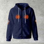 Dragon Ball Z Goku "Go" Kanji Symbol Zip-Up Hoodie | Black Anime Streetwear