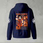 Dragon Ball Z Goku "Go" Kanji Symbol Zip-Up Hoodie | Black Anime Streetwear