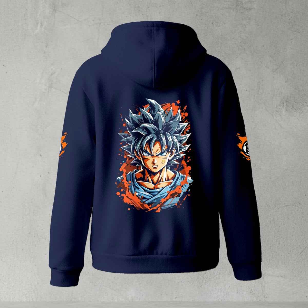 Dragon Ball Z Goku "Go" Kanji Symbol Zip-Up Hoodie | Black Anime Streetwear